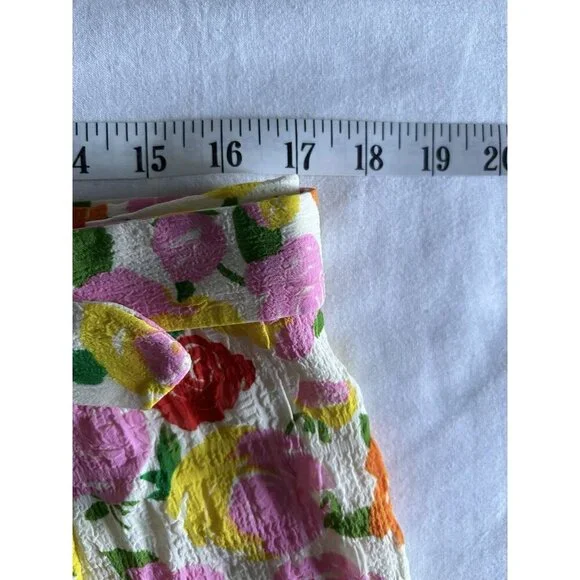 MANGO Women’s Pradera Colorful Floral Belted Lined Mini Skirt Size XL - Picture 7 of 10